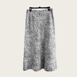 NWT Y2k  Vintage Neutral Maxi Wool Skirt Women’s 10 Winter Office Grey/Blue